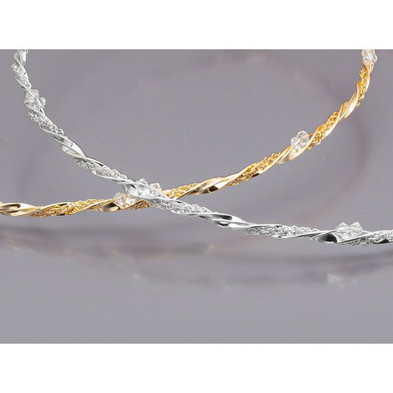 Στέφανα γάμου με πέτρες Swarovski και αλυσίδα 552-25
