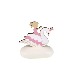 Κύκνος με κοριτσάκι μπομπονιέρα βάπτισης 8946 Κύκνος με κοριτσάκι μπομπονιέρα βάπτισης 8946