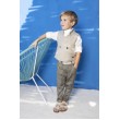 Babybloom 124.02.9570 χακί μπεζ βαπτιστικό σύνολο