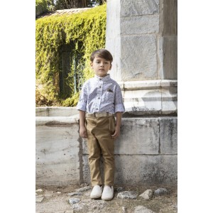 Babybloom 124.09.5570 λευκό μπεζ βαπτιστικό σύνολο