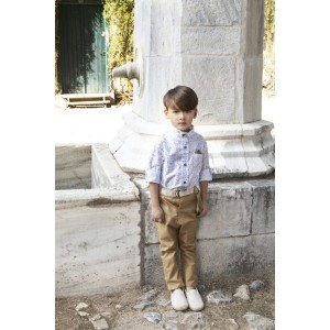 Babybloom 124.09.5570 λευκό μπεζ βαπτιστικό σύνολο