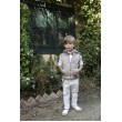 Babybloom 124.34.8980 μπεζ λευκό βαπτιστικό σύνολο