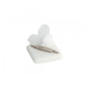 Μπομπονιέρα γάμου βότσαλο με φύλλο dim-SW4050