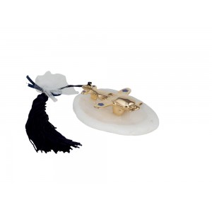 Μπομπονιέρα βάπτισης βότσαλο με αεροπλάνο dim-SW9692/24 Μπομπονιέρα βάπτισης βότσαλο με αεροπλάνο dim-SW9692/24