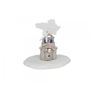 Μπομπονιέρα γάμου βότσαλο με εκκλησάκι dim-SW9960 Μπομπονιέρα γάμου βότσαλο με εκκλησάκι dim-SW9960