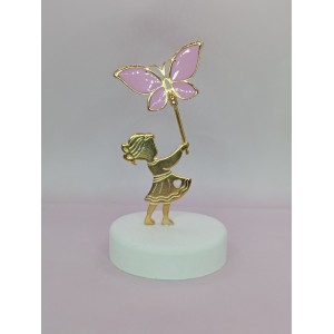 Μπομπονιέρα βάπτισης κοριτσάκι πεταλούδα  ΕΕ1043