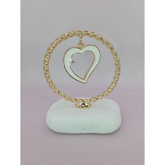 Μπομπονιέρα γάμου κύκλος με καρδιά ΕΕ1054