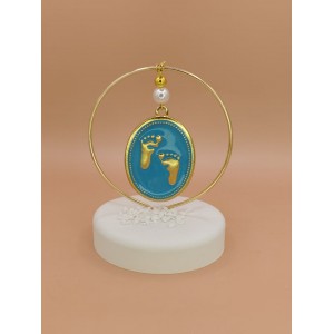 Μπομπονιέρα βάπτισης πατούσα ΕΕ225 Μπομπονιέρα βάπτισης πατούσα ΕΕ225