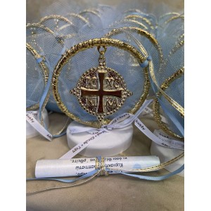 Μπομπονιέρα Κωνσταντινάτο με βότσαλο και κύκλο σαγρέ Μπομπονιέρα Κωνσταντινάτο με βότσαλο και κύκλο σαγρέ