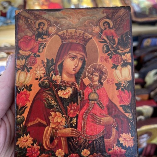Μπομπονιέρα εικόνα σε φλοιό δέντρου με άγιο της επιλογής σας