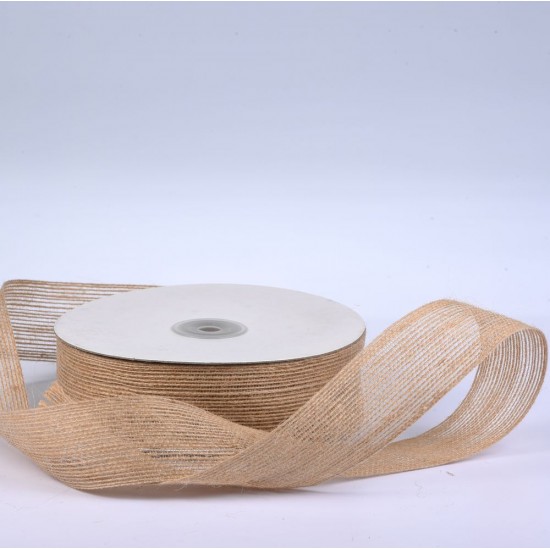 Κορδέλα λινάτσα ριγέ 38 mm LAKRCC25-465