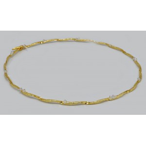 Στέφανα γάμου οικονομικά επάργυρα χρυσαφί κρύσταλλα lak129g