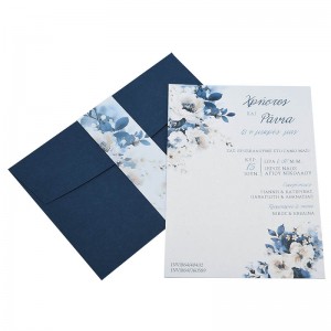 Προσκλητήριο γάμου με λουλούδια kal864 Προσκλητήριο γάμου με λουλούδια kal864