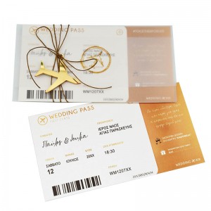 Προσκλητήριο γάμου " εισητήριο" kal885