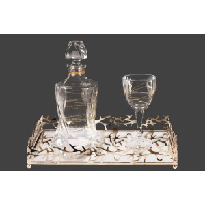 Σετ γάμου με τετράγωνο δίσκο με λουλούδια χρυσό lv11-125 Σετ γάμου με τετράγωνο δίσκο με λουλούδια χρυσό lv11-125