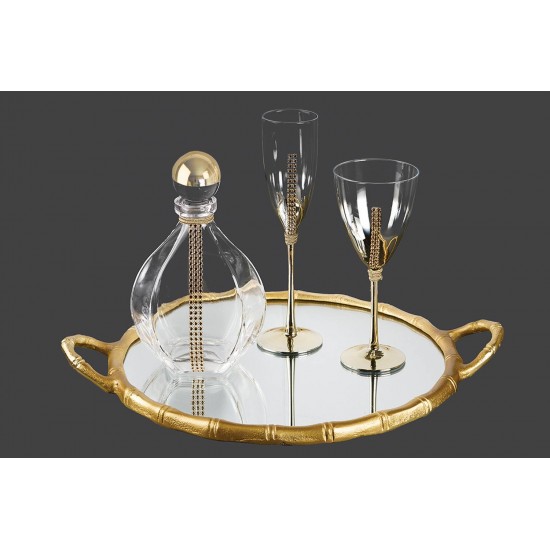 Σετ γάμου με χρυσό στρογγυλό δίσκο lv13-225 Σετ γάμου με χρυσό στρογγυλό δίσκο lv13-225