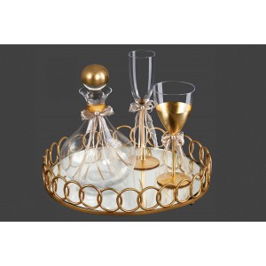 Σετ γάμου με στρογγυλό χρυσό δίσκο lv16-125 Σετ γάμου με στρογγυλό χρυσό δίσκο lv16-125