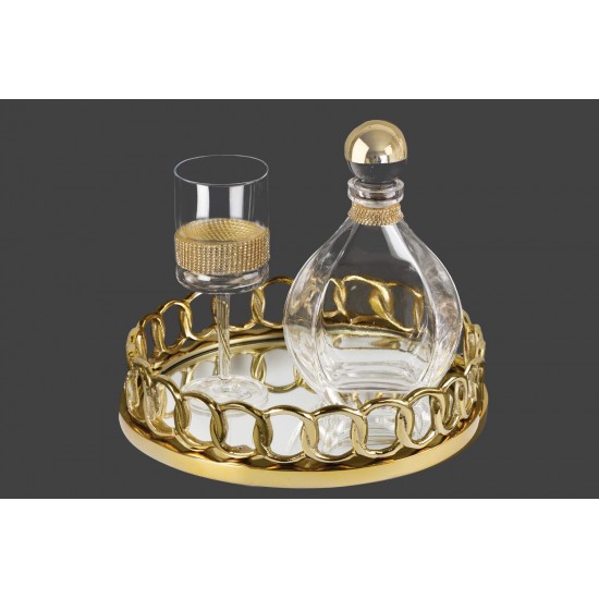 Σετ γάμου με στρογγυλό δίσκο με κρίκους lv18-325 Σετ γάμου με στρογγυλό δίσκο με κρίκους lv18-325