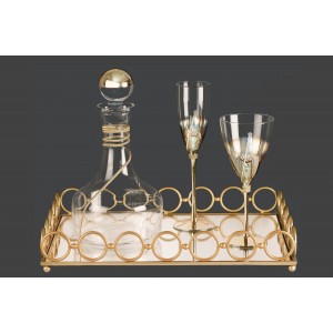 Σετ γάμου με τετράγωνο δίσκο με καθρέπτη lv20-225 Σετ γάμου με τετράγωνο δίσκο με καθρέπτη lv20-225