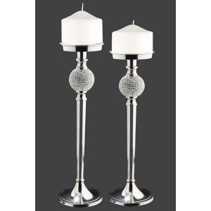 Γαμήλιο κηροπήγιο ασημένιο σετ IN432690 Γαμήλιο κηροπήγιο ασημένιο σετ IN432690