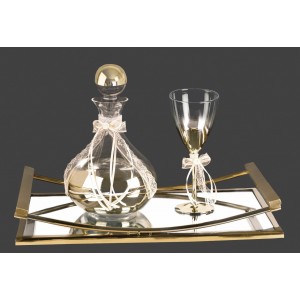 Σετ γάμου χρυσό με τετράγωνο δίσκο lv3-225 Σετ γάμου χρυσό με τετράγωνο δίσκο lv3-225