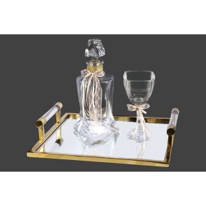 Σετ γάμου χρυσό με τετράγωνο δίσκο και χερούλια lv-4-225 Σετ γάμου χρυσό με τετράγωνο δίσκο και χερούλια lv-4-225