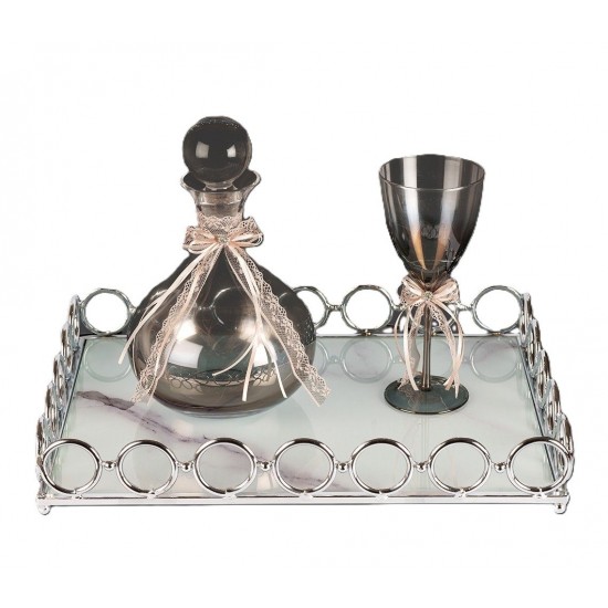 Σετ γάμου με τετράγωνο δίσκο με κρίκους lv46-225 Σετ γάμου με τετράγωνο δίσκο με κρίκους lv46-225