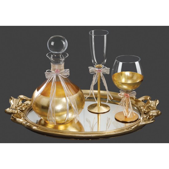 Σετ γάμου με χρυσό στρογγυλό δίσκο lv23-225 Σετ γάμου με χρυσό στρογγυλό δίσκο lv23-225