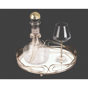 Σετ γάμου με στρογγυλό δίσκο καθρέπτη lv9-125 Σετ γάμου με στρογγυλό δίσκο καθρέπτη lv9-125