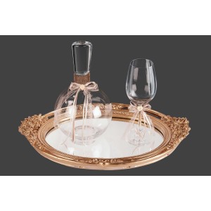 Σετ γάμου χρυσό με στρογγυλό δίσκο καθρέπτη lv26-125 Σετ γάμου χρυσό με στρογγυλό δίσκο καθρέπτη lv26-125