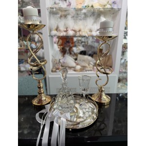 Σετ κουμπάρου με κηροστάτες