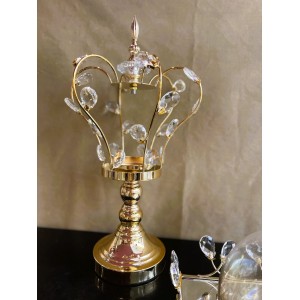 Στέμμα κηροπήγιο με κρύσταλλα για σετ κουμπάρου