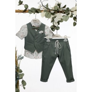 Ρούχα βαπτιστικά πράσινο michiamo A4653 Ρούχα βαπτιστικά πράσινο michiamo A4653