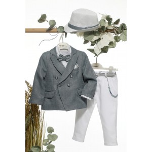 Ρούχα βαπτιστικά ραφ λευκό michiamo A4667 Ρούχα βαπτιστικά ραφ λευκό michiamo A4667