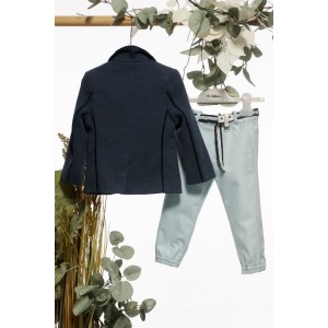 Ρούχα βαπτιστικά μπλε σιελ michiamo A4672 Ρούχα βαπτιστικά μπλε σιελ michiamo A4672