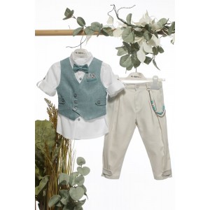 Ρούχα βαπτιστικά βεραμάν πάγου michiamo A4688 Ρούχα βαπτιστικά βεραμάν πάγου michiamo A4688