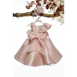 Ρούχα βαπτιστικά ροζ φόρεμα michiamo K4589 Ρούχα βαπτιστικά ροζ φόρεμα michiamo K4589