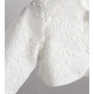 Φόρεμα βάπτισης σομόν με μπολερό Φόρεμα βάπτισης σομόν με μπολερό