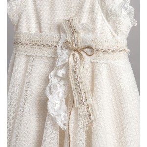 Φόρεμα βάπτισης μπόχο με μπολερό 