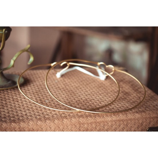 Επίχρυσα στέφανα γάμου καρδιά 519