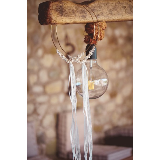 Επίχρυσα στέφανα γάμου με πορσελάνη 528b