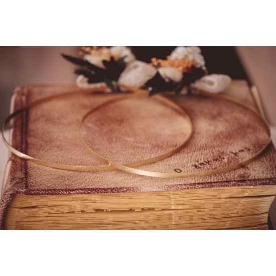 Επίχρυσα στέφανα γάμου boho 538a