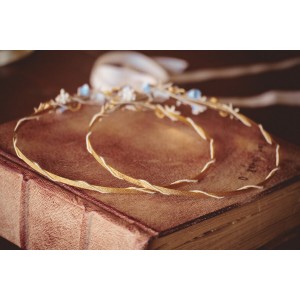 Επίχρυσα στέφανα γάμου θαλασσινά 547a