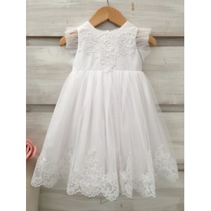 Βαπτιστικό φόρεμα λευκό LA JOIE 201720