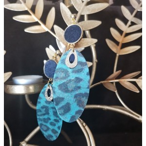 Σκουλαρίκια δερμάτινα animal print Σκουλαρίκια δερμάτινα animal print