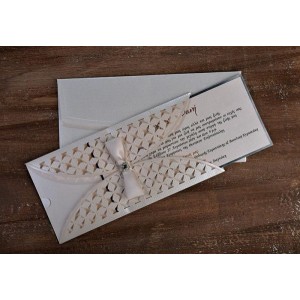 προσκλητήριο γάμου Lasercut 129 προσκλητήριο γάμου Lasercut 129