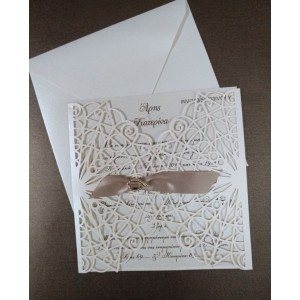 προσκλητήριο γάμου Lasercut 143 προσκλητήριο γάμου Lasercut 143