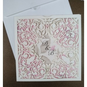 προσκλητήριο γάμου Lasercut 142 προσκλητήριο γάμου Lasercut 142