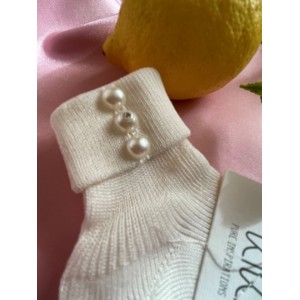 καλτσάκια βάφτισης πέρλα mlk181035 καλτσάκια βάφτισης πέρλα mlk181035