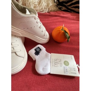 καλτσάκια βάφτισης θαλασσινό τιμόνι mlk2191120